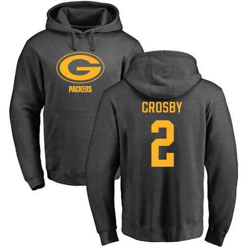 Green Bay Packers Ash #2 Crosby Mason One Color Nike NFL Pullover Hoodie->nfl t-shirts->Sports Accessory